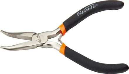 Длинногубцы Mini 130 мм никелированные изогнутые авторазжим SPARTA 17822 купить в Нефтеюганске