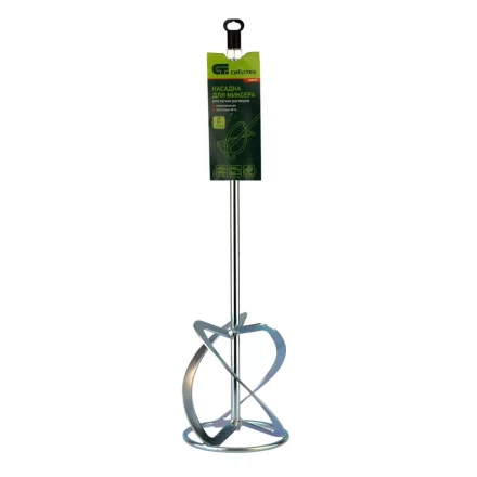 Насадка для миксера, для легких растворов Сибртех, 160 х 590 мм, оцинкованная, хвостовик резьба М14, 848997 купить в Нефтеюганске