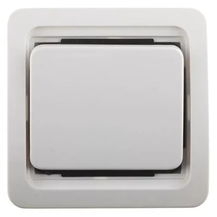 Выключатель СВЕТОЗАР &quot;ГАММА&quot; одноклавишный, без подсветки, цвет белый, 10А/~250В SV-54130-W купить в Нефтеюганске
