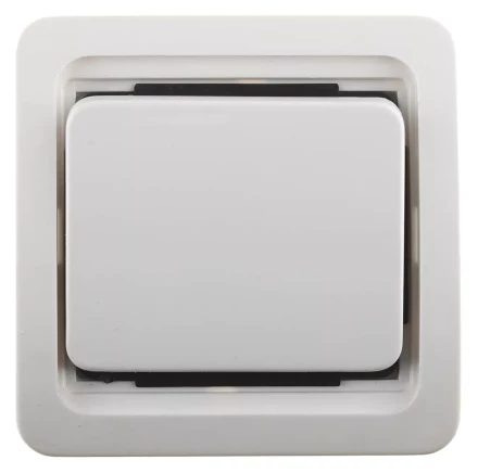 Выключатель СВЕТОЗАР &quot;ГАММА&quot; одноклавишный, без подсветки, цвет белый, 10А/~250В SV-54130-W купить в Нефтеюганске