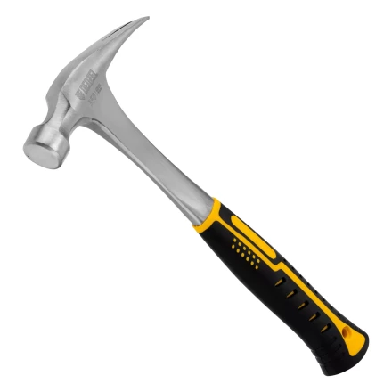 Молоток-гвоздодер 350 г Denzel, цельнометаллический, двухкомпонентная рукоятка 10422 купить в Нефтеюганске