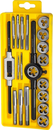 Набор метчиков и плашек STAYER &quot;MASTER&quot;, метчикодержатель 1шт, плашкодержатель 1шт, метчики 9шт, плашки 9шт, 20 предметов 28012-H20 купить в Нефтеюганске