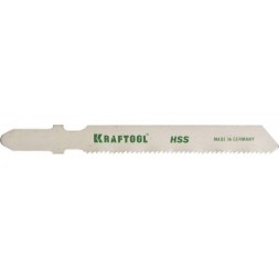 Полотна KRAFTOOL, T118A, для эл/лобзика, HSS, по металлу (1,5-2мм), EU-хвост., шаг 1,2мм, 55мм, 5шт 159551-1.2-S5
