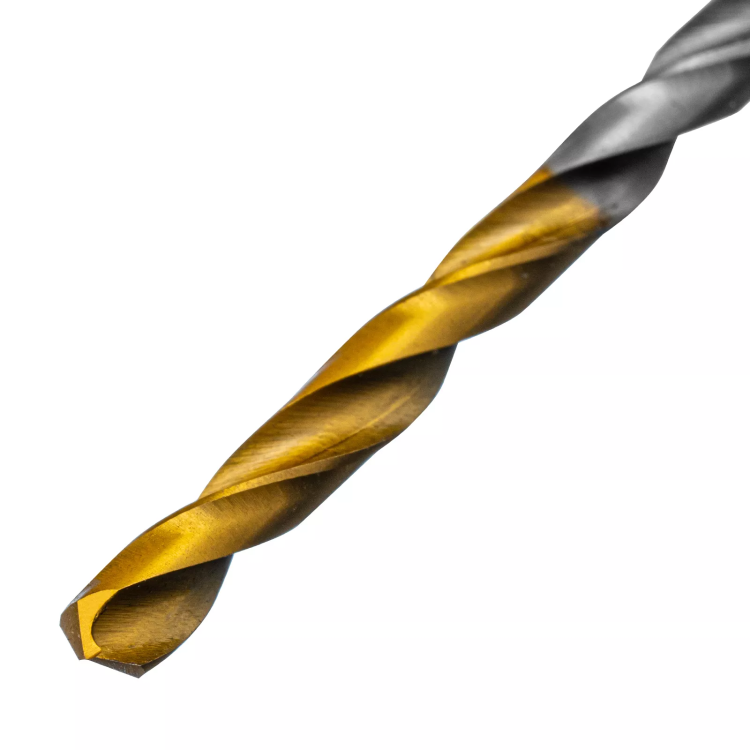 Сверло спиральное по металлу 3,5 x 70 мм, Р6М5, Golden Tip , 2шт. Denzel 718227 купить в Нефтеюганске