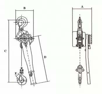 Таль ручная рычажная HSH-C LB г-п 1 тонн H=9 метра купить в Нефтеюганске