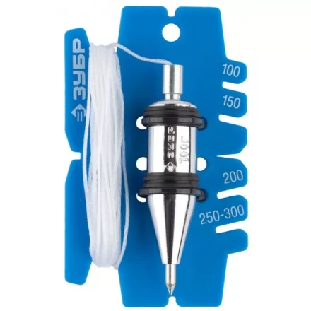 Отвес ЗУБР "ЭКСПЕРТ" строительный со шнуром и безопасным наконечником, 100 г 06347-10_z01 купить в Нефтеюганске