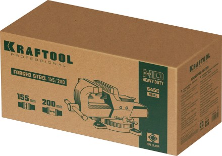 Тиски KRAFTOOL FORGE кованные стальные 32700-200 купить в Нефтеюганске