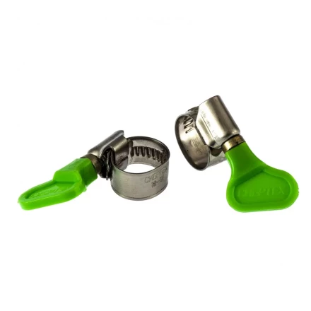 Хомуты металлические червячные 10-16 мм ширина 12 мм W4 с ключом 2 шт Сибртех 476483 купить в Нефтеюганске