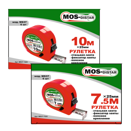 Рулетка измерительная MOS-DISTAR MS37-10025 купить в Нефтеюганске