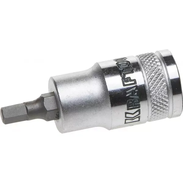 Торцовая бита-головка KRAFTOOL "INDUSTRIE QUALITAT", материал S2, HEX, сатинированная, 1/2", H5 27908-05_z01 купить в Нефтеюганске