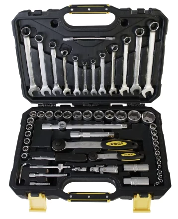 Набор инструмента 60 предметов пластиковый кейс 57056 купить в Нефтеюганске