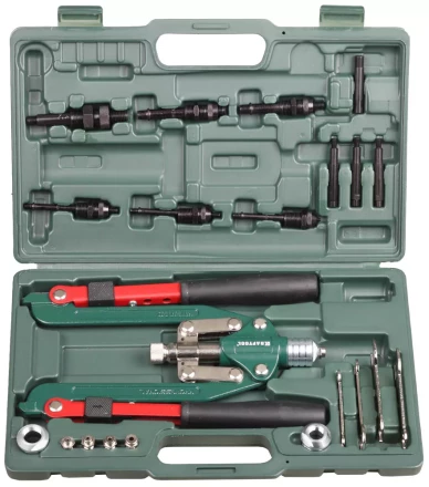 Заклепочник складной, KRAFTOOL &quot;RS-77&quot; 31182, резьбовые М4,М5,М6,М8,М10,М12, вытяжные d=2,4-6,4 мм и штифты М4,М5,М6,М8, из Al, стали, нерж стали 31182 купить в Нефтеюганске