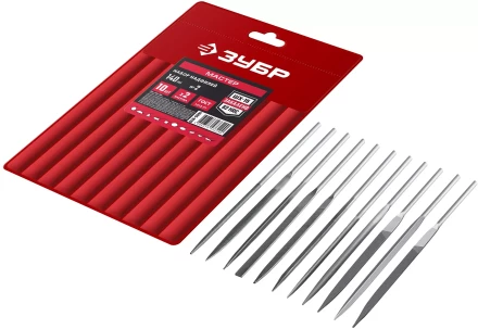 ЗУБР 10 шт, 140 мм, набор надфилей в чехле (1605-H10) купить в Нефтеюганске