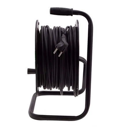 Удлинитель силовой 50 м, 16А, тип УХ10, ПВС, на кабельной катушке, 4 розетки без заземления Сибртех 95865 купить в Нефтеюганске