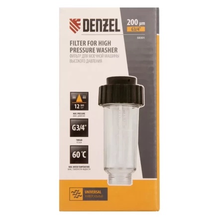 Фильтр для моечных машин высокого давления, G3/4 дюйм, универсальный Denzel 58301 купить в Нефтеюганске