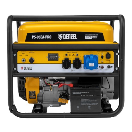 Генератор бензиновый Denzel PS-95EA-PRO, 9,5 кВт, 230 В, 40 л, разъём ATS, эл.старт купить в Нефтеюганске