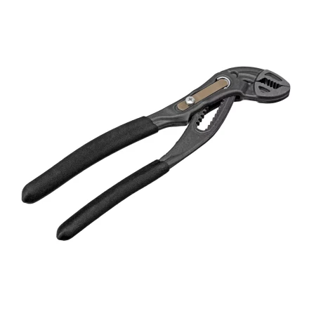 Клещи переставные Denzel 17905, кнопочный механизм, обливные рукоятки, 180 мм купить в Нефтеюганске