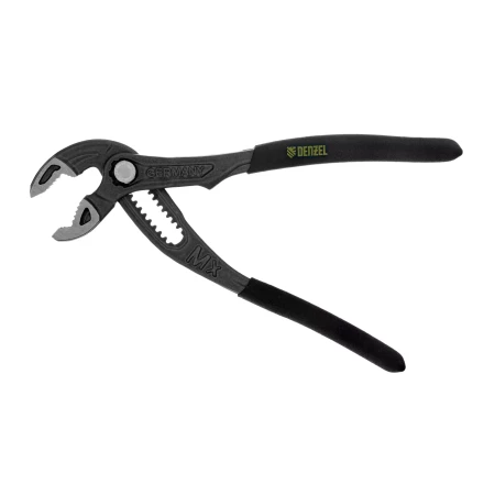 Клещи переставные Denzel 17905, кнопочный механизм, обливные рукоятки, 180 мм купить в Нефтеюганске