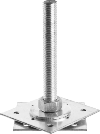 Анкер ЗУБР &quot;МАСТЕР&quot; регулируемый по высоте, 120х200х120мм, М24, 1шт 310265-120-24 купить в Нефтеюганске