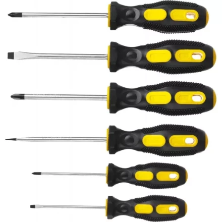 Набор STAYER &quot;MASTER&quot;: Отвертки слесарные, двухкомпонентная рукоятка, магнитный наконечник, 6шт 2513-H6_z01 купить в Нефтеюганске