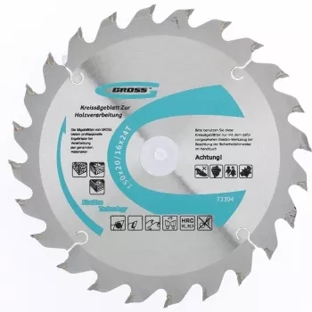 Пильный диск по дереву 185 x 20/16 x 24Т GROSS 73313 купить в Нефтеюганске