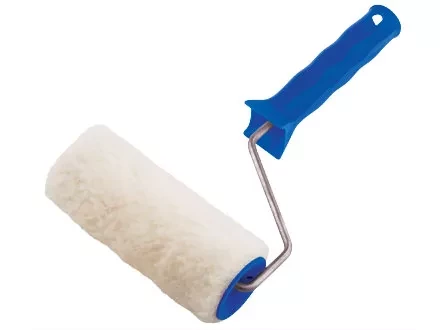 Валик из искусственного меха с ручкой 100 мм ворс 15 мм D - 48 мм полиэстер  СИБРТЕХ 80111 купить в Нефтеюганске