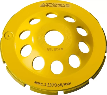 Чашка STAYER &quot;PROFESSIONAL&quot; алмазная сегментная однорядная, высота 22,2мм, 125мм 33382-125 купить в Нефтеюганске