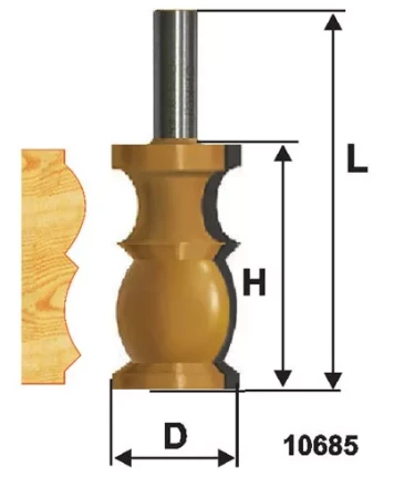 Фреза по дереву кромочная фигурная 32х57 №2 твердосплав ц/хв 12 ЭНКОР 10685 купить в Нефтеюганске