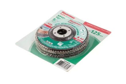 Круг Лепестковый Торцевой (КЛТ) HAMMER КЛТ 1 Ф125х22 Р40 213-016 купить в Нефтеюганске