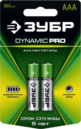 Аккумулятор ЗУБР никель-металлгидридный, тип ААА, 1100мАч, 4шт на карточке 59271-4C купить в Нефтеюганске