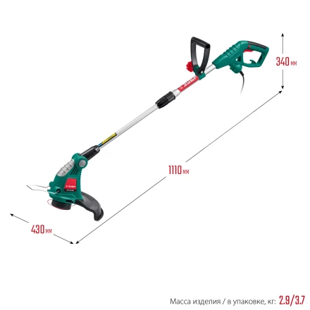 ЗУБР 600 Вт, ш/с 33 см, сетевой триммер (ТСН-33-600) купить в Нефтеюганске