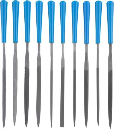 Набор ЗУБР &quot;ЭКСПЕРТ&quot;: Надфили, пластмассовая ручка, насечка 2 = Бархатная, с чехлом, 100мм, 10шт 16023-2-H10 купить в Нефтеюганске