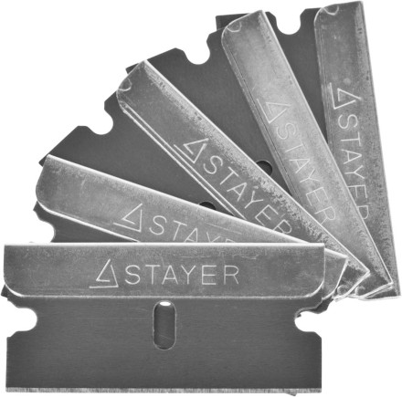 Лезвия STAYER &quot;MASTER&quot; сменные для скребков арт. 0853, 08533, 08535, тип Н01, 40мм, 5шт 08549-S5_z01 купить в Нефтеюганске
