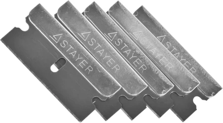 Лезвия STAYER &quot;MASTER&quot; сменные для скребков арт. 0853, 08533, 08535, тип Н01, 40мм, 5шт 08549-S5_z01 купить в Нефтеюганске