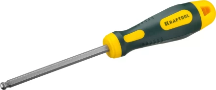 Отвертка KRAFTOOL, Cr-Mo-V сталь, двухкомпонентная противоскользящая рукоятка, HEX, №6x100мм 250075-6-100 купить в Нефтеюганске