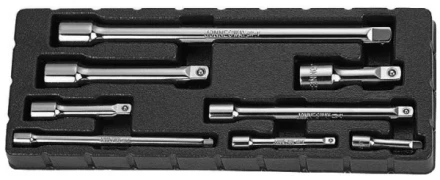 Удлинители набор 1/4&quot; 50-75-150мм    3/8&quot; 75-150мм   1/2&quot;DR 75-125-250мм  8 предметов  S28H08S Jonnesway 47298 купить в Нефтеюганске