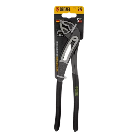 Клещи переставные Denzel 17902, обливные рукоятки, 240 мм купить в Нефтеюганске