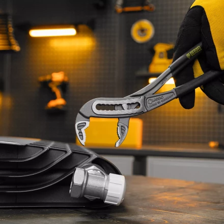 Клещи переставные Denzel 17902, обливные рукоятки, 240 мм купить в Нефтеюганске