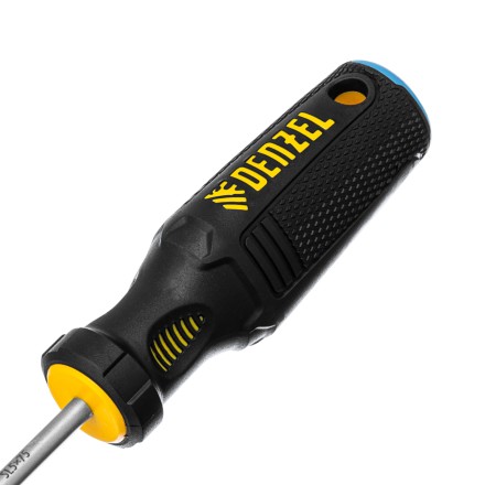 Отвертка, SL5x75 мм, S2, 3к рукоятка Denzel 121947 купить в Нефтеюганске