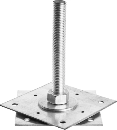 Анкер ЗУБР &quot;МАСТЕР&quot; регулируемый по высоте, 150х200х150мм, М24, 1шт 310265-150-24 купить в Нефтеюганске