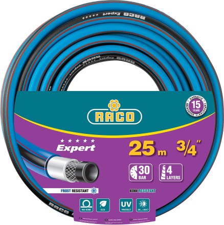 Шланг RACO EXPERT поливочный, 30атм., армированный, 4-х слойный, 3/4&quot;x25м 40302-3/4-25_z01 купить в Нефтеюганске