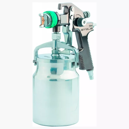 Пневматический краскопульт AS 802 HVLP, профессиональный, всасывающего  типа, сопло 1,4мм  Stels 57366 купить в Нефтеюганске