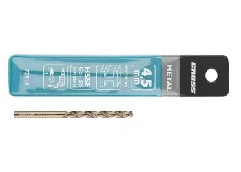 Сверло спиральное по металлу, 4,5 мм, HSS-Co  GROSS 72314 купить в Нефтеюганске