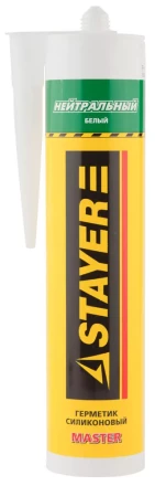 Герметик STAYER &quot;MASTER&quot; нейтральный силиконовый, белый, 260мл 41217-0_z01 купить в Нефтеюганске