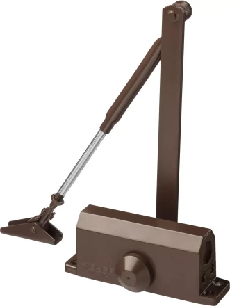 Доводчик дверной ЗУБР &quot;ПРОФЕССИОНАЛ&quot;, для дверей массой до 80 кг, цвет коричневый 37912-80 купить в Нефтеюганске