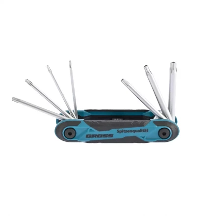 Набор ключей имбусовых Tamper-Torx TT10-TT40 CrV складные 7 шт Gross 16413 купить в Нефтеюганске