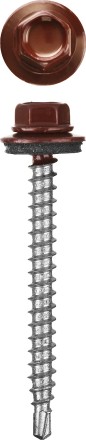 Саморезы СКМ кровельные, RAL 3005 темно-красный, 19 x 5.5 мм, 2 500 шт, для металлических конструкций, STAYER 30300-55-019-3005 купить в Нефтеюганске