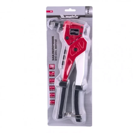 Заклепочник литой поворотный 290 мм 0-360 град заклепки 2,4-3,2-4,0-4,8 мм Pro Matrix 40547 купить в Нефтеюганске