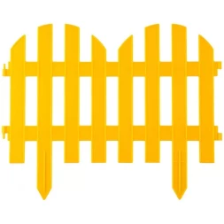 Забор декоративный GRINDA "ПАЛИСАДНИК", 28x300см, желтый 422205-Y