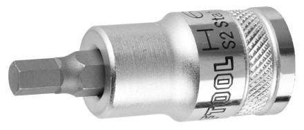 Торцовая бита-головка KRAFTOOL &quot;INDUSTRIE QUALITAT&quot;, материал S2, HEX, сатинированная, 1/2&quot;, H6 27908-06_z01 купить в Нефтеюганске